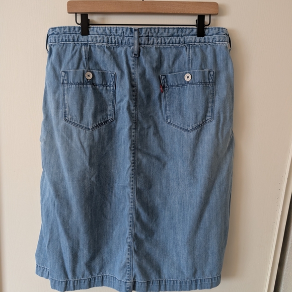 Levi's Womens 12 Denim Jean Skirt Y2k Classic Western Bohemian - Picture 6 of 7